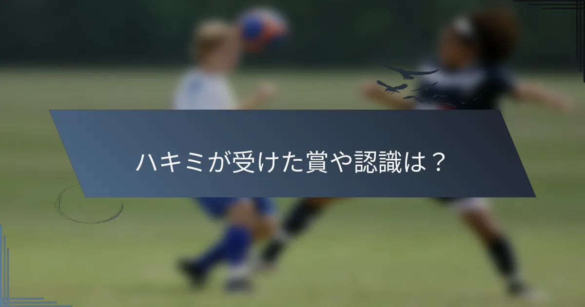 ハキミが受けた賞や認識は？