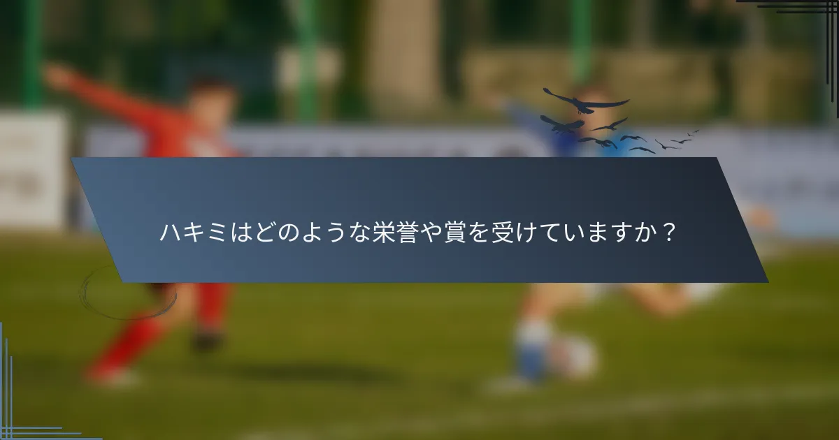 ハキミはどのような栄誉や賞を受けていますか？