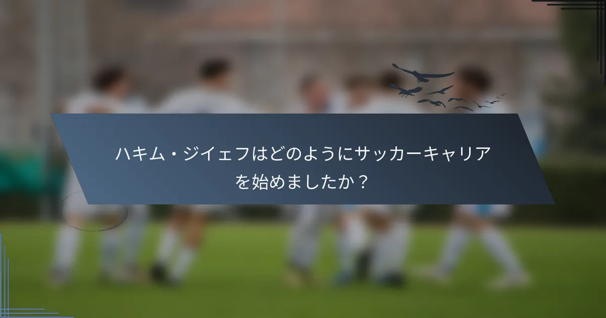 ハキム・ジイェフはどのようにサッカーキャリアを始めましたか？