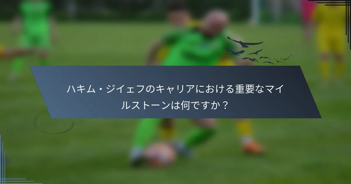 ハキム・ジイェフのキャリアにおける重要なマイルストーンは何ですか？