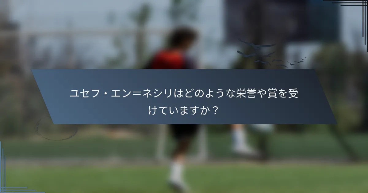 ユセフ・エン＝ネシリはどのような栄誉や賞を受けていますか？